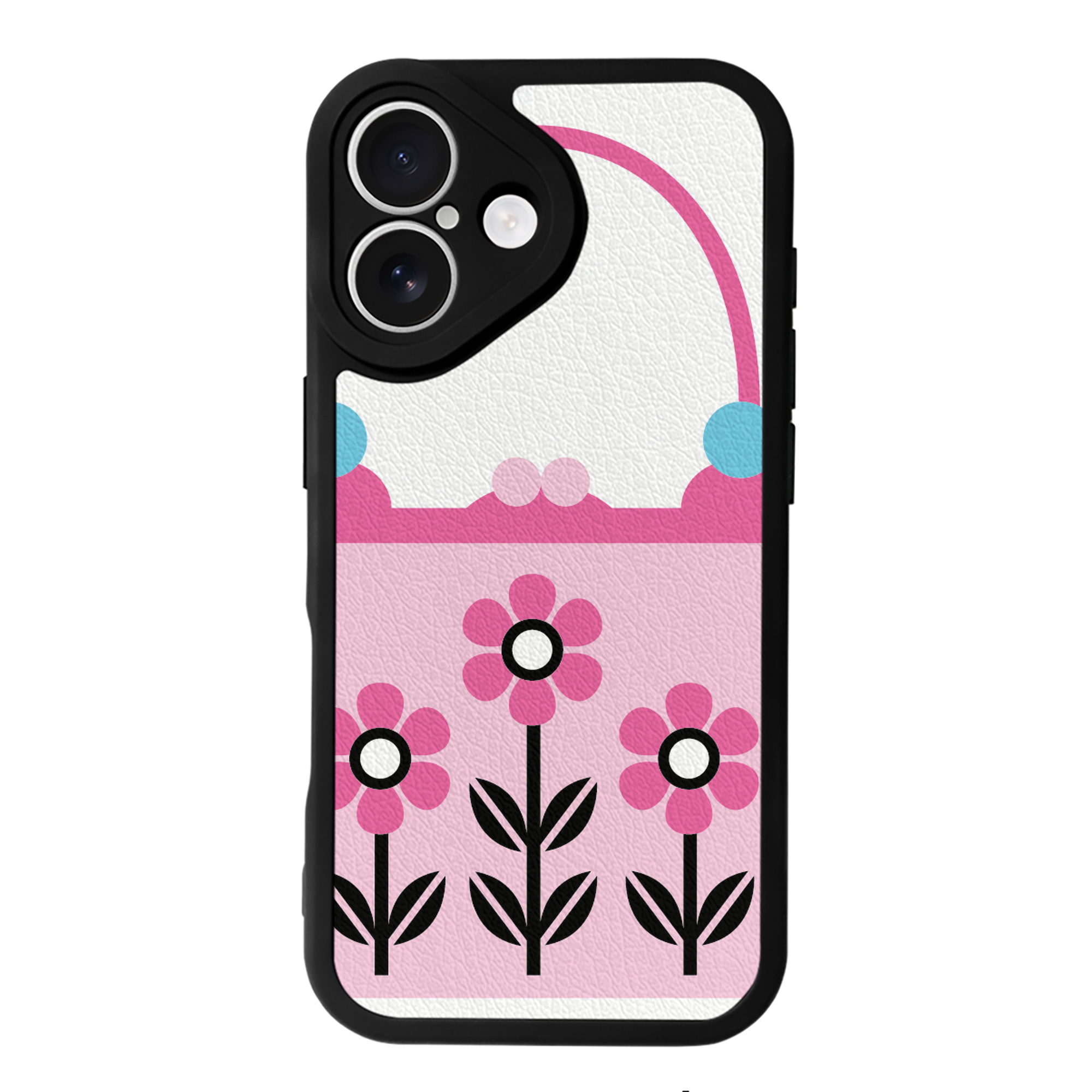 （画像用） Hello Kitty ハローキティ 【iPhone 16シリーズ対応】シリコンスマホケース（レザー調） 材質：シリコン